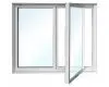 Open white-framed double-pane window.