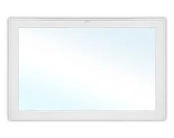 White rectangular frame with blank center.