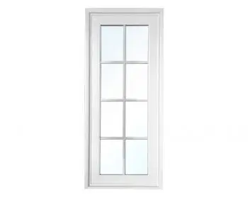 White framed window with eight glass panes.