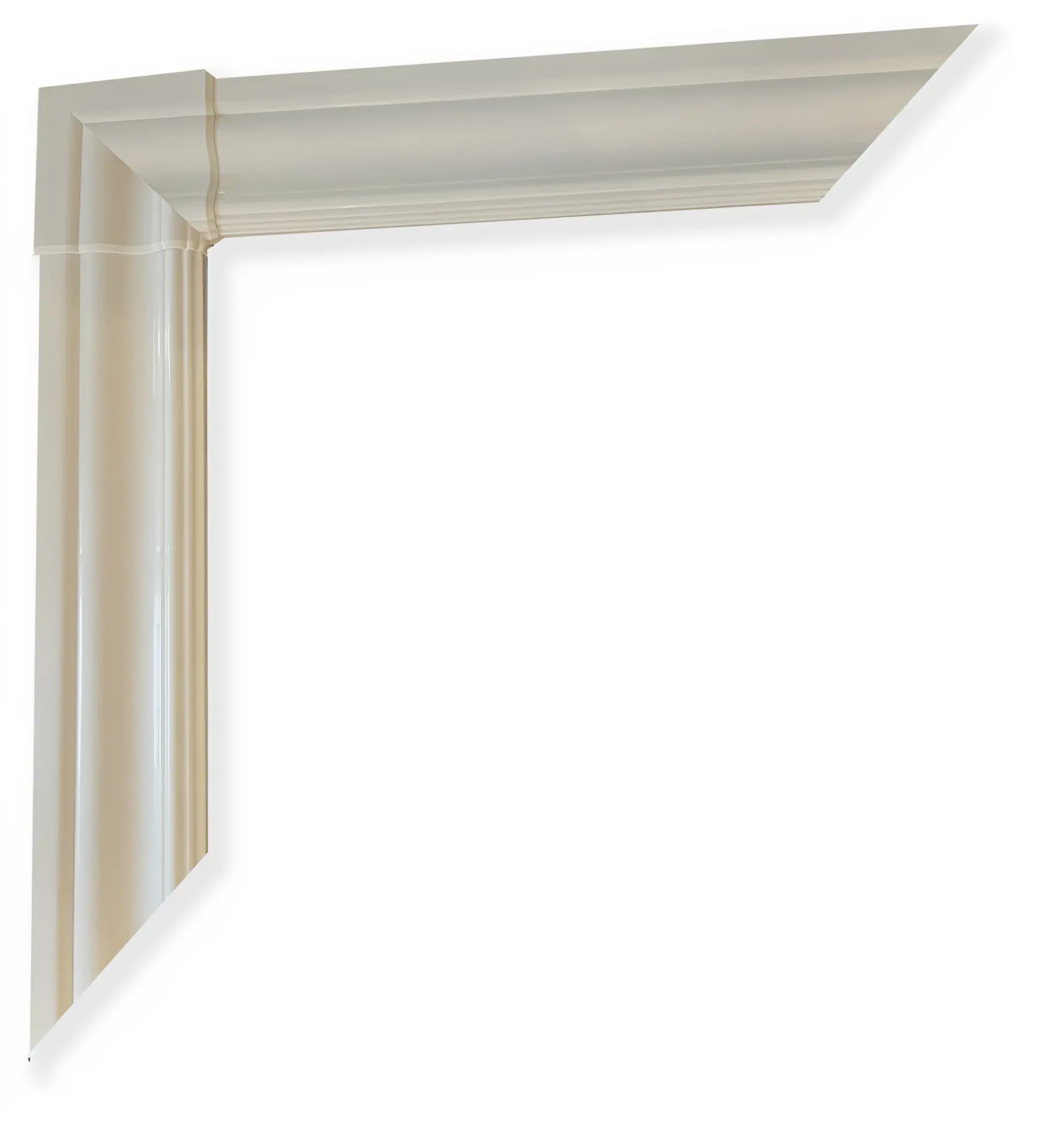 Decorative molding corner piece on white background.